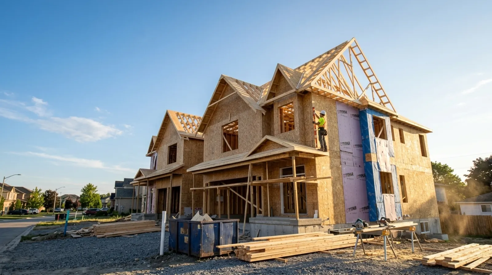 Crew framing a new home in the GTA